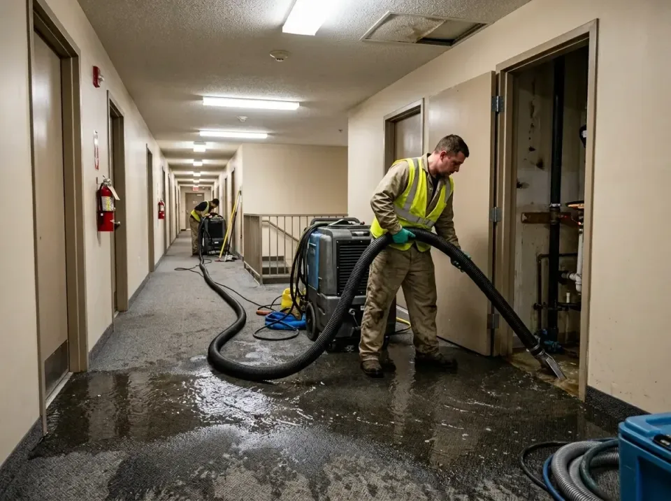 multi-unit-apartment-hallway-f-005 — frequently asked questions, Emergency Burst Pipe Water Extraction & Removal in East Quo…